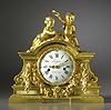 An important Louis XVI gilt bronze mounted mantle clock of eight day duration, signed on the white enamel dial Lepaute Hger Du Roi, housed in a wonderful case stamped Osmond